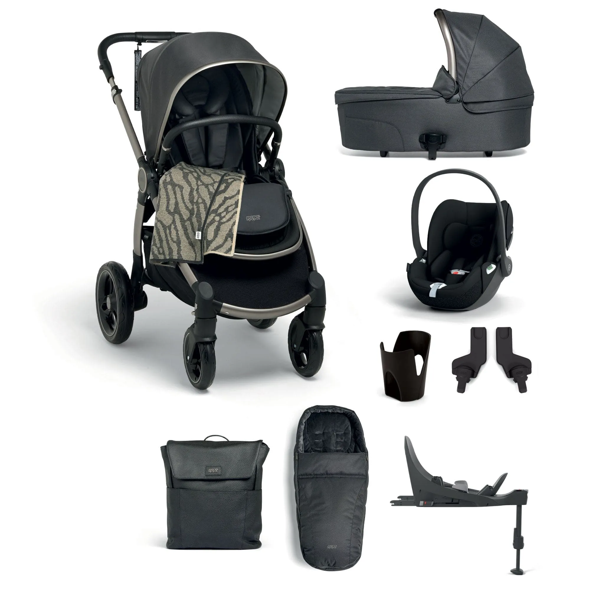 Mamas & Papas Ocarro 8 Piece Cybex Travel System in Graphite