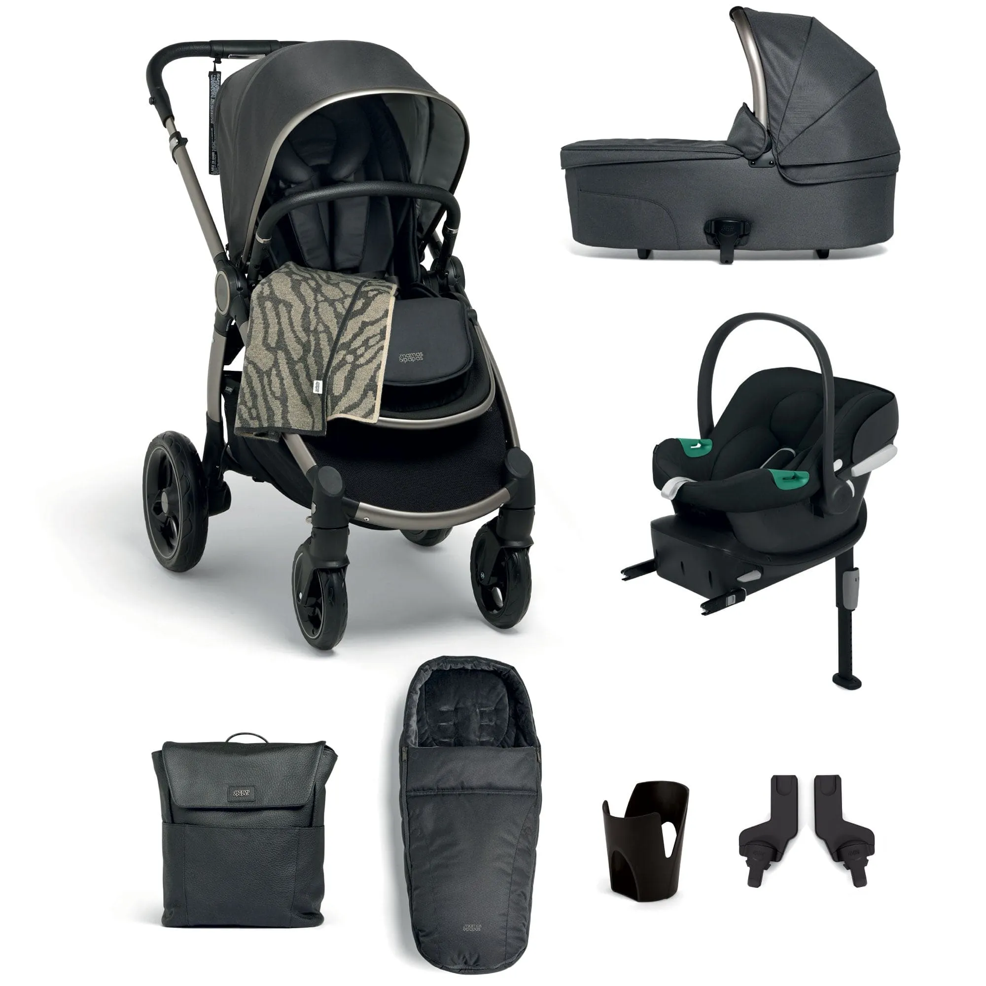 Mamas & Papas Ocarro 8 Piece Cybex Travel System in Graphite