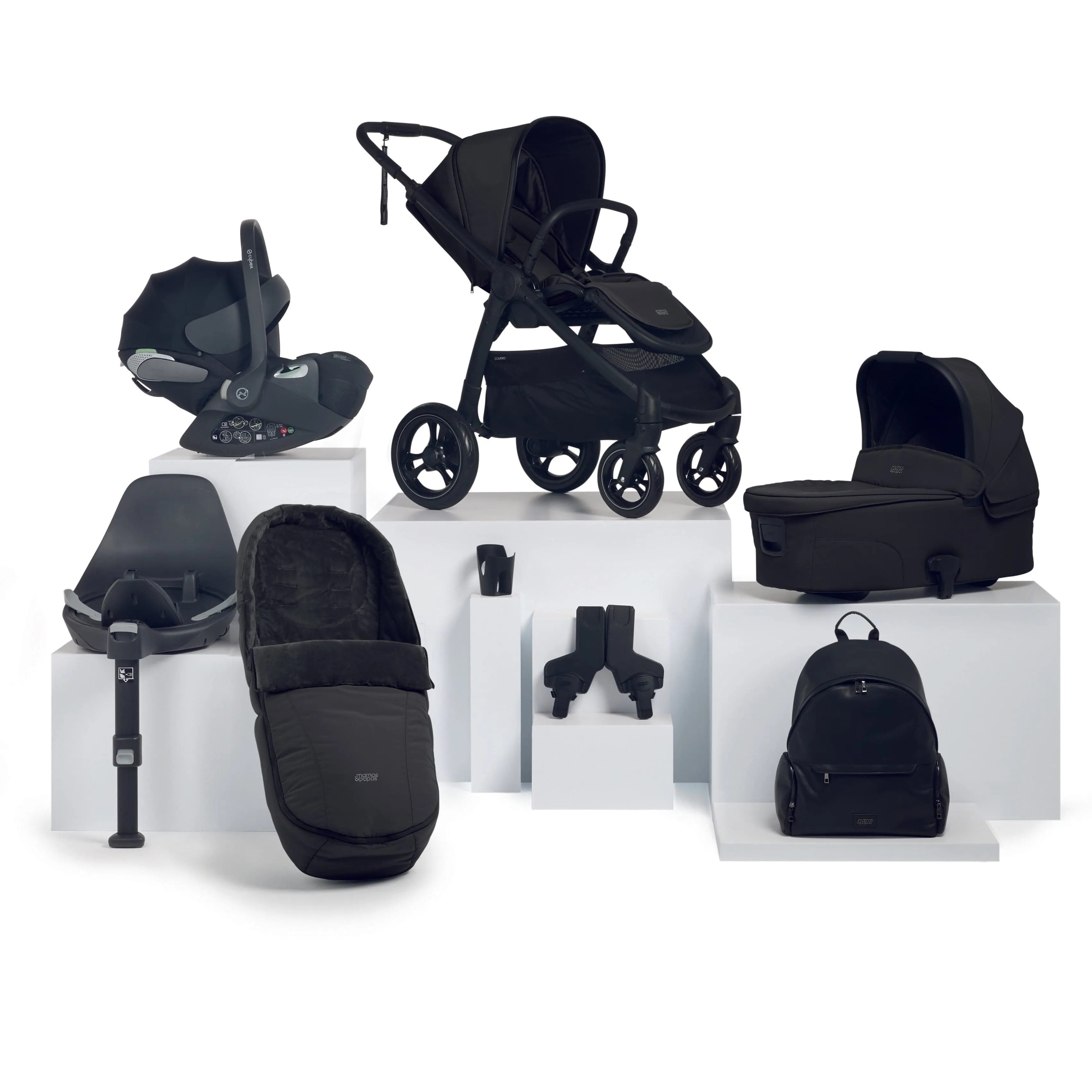 Mamas & Papas Ocarro 8 Piece Cybex Travel System in Jet