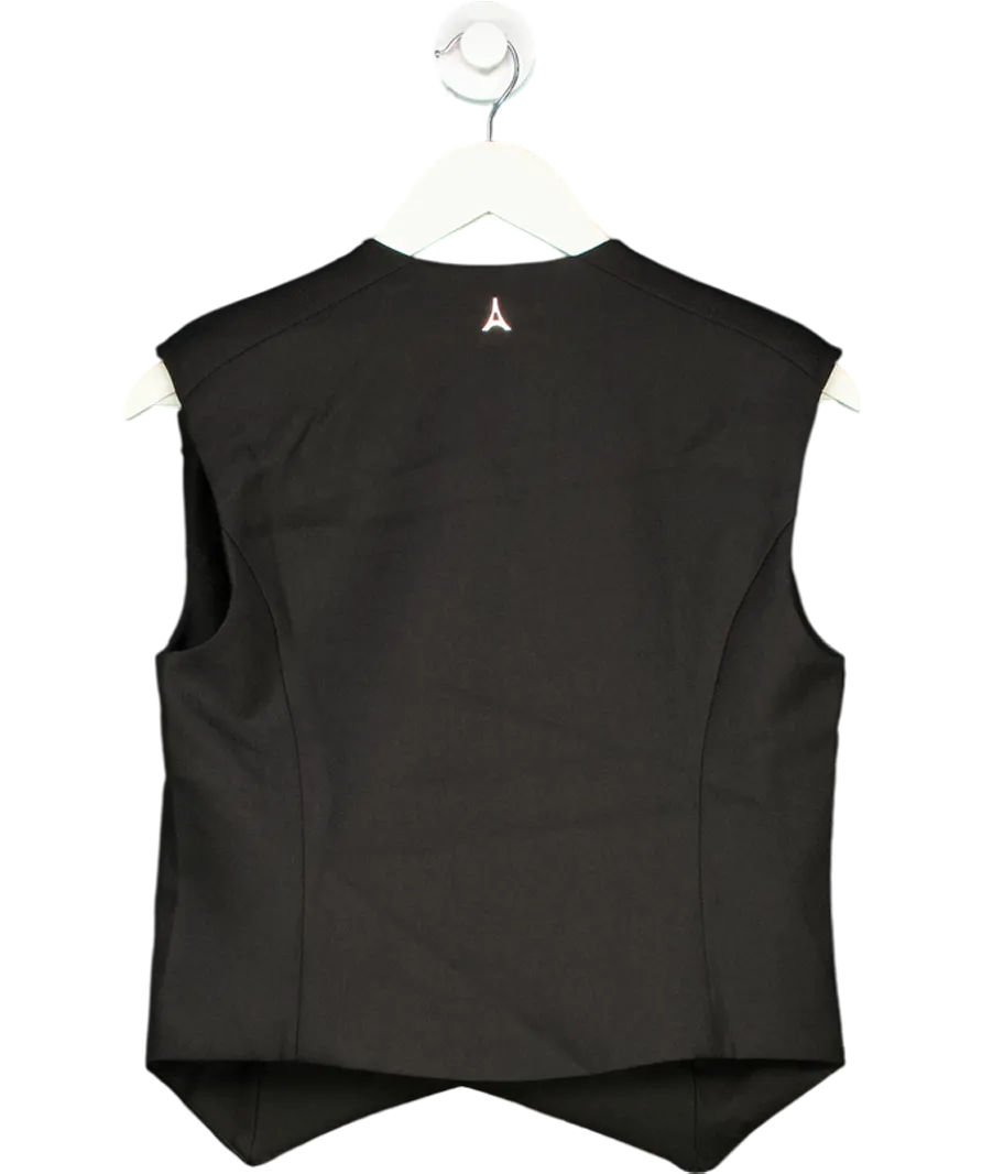 maniere de voir Black Tailored Wrap Waistcoat UK 10