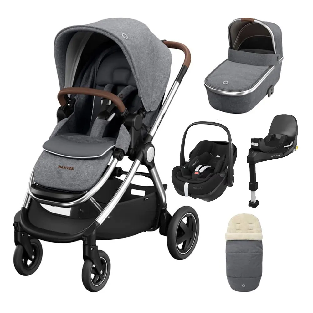 Maxi-Cosi Adorra Luxe Pebble 360 Pro Travel System - Includes Pro Base