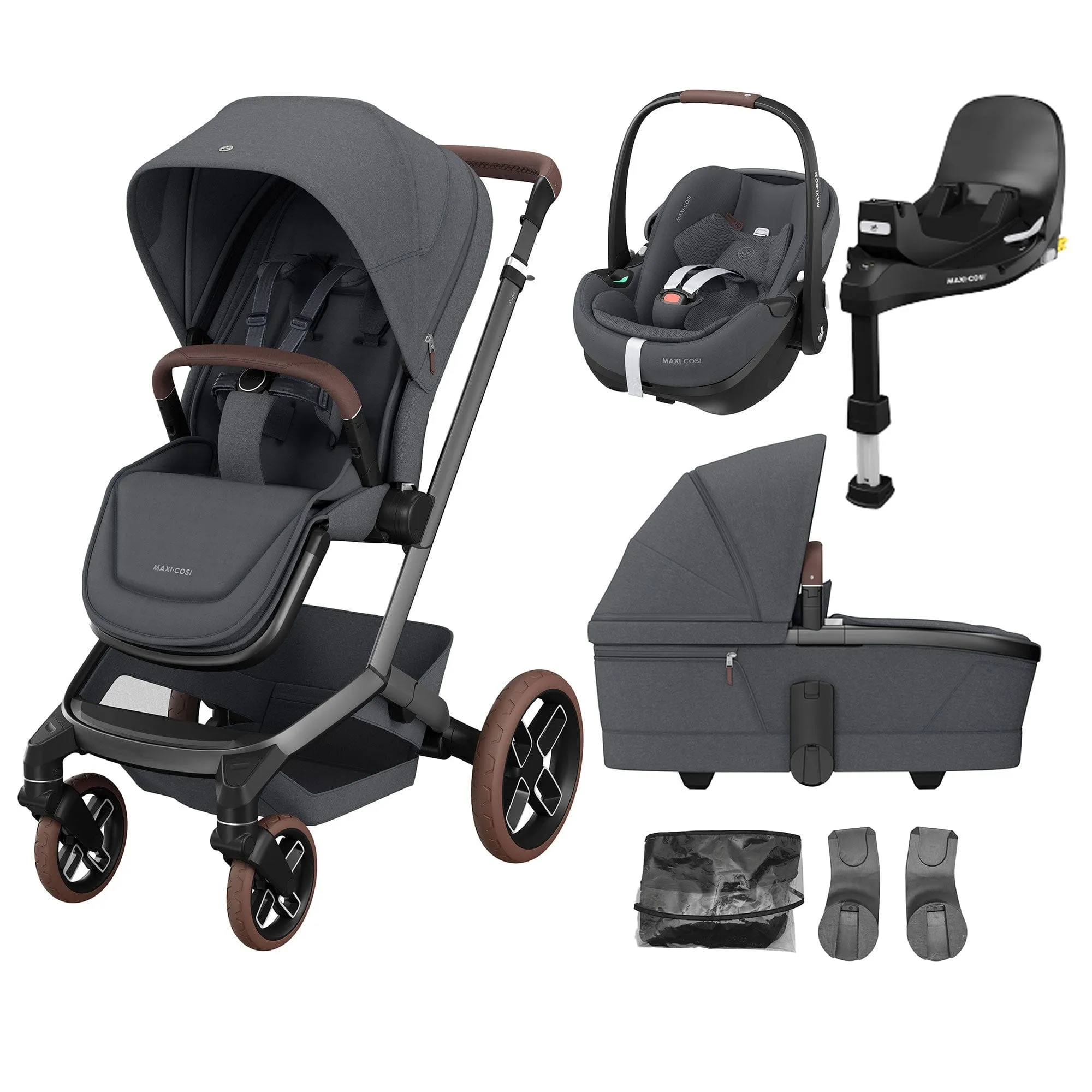 Maxi-Cosi FAME Travel System (Pebble 360 Pro 2 & Base KIT) in Twillic Graphite