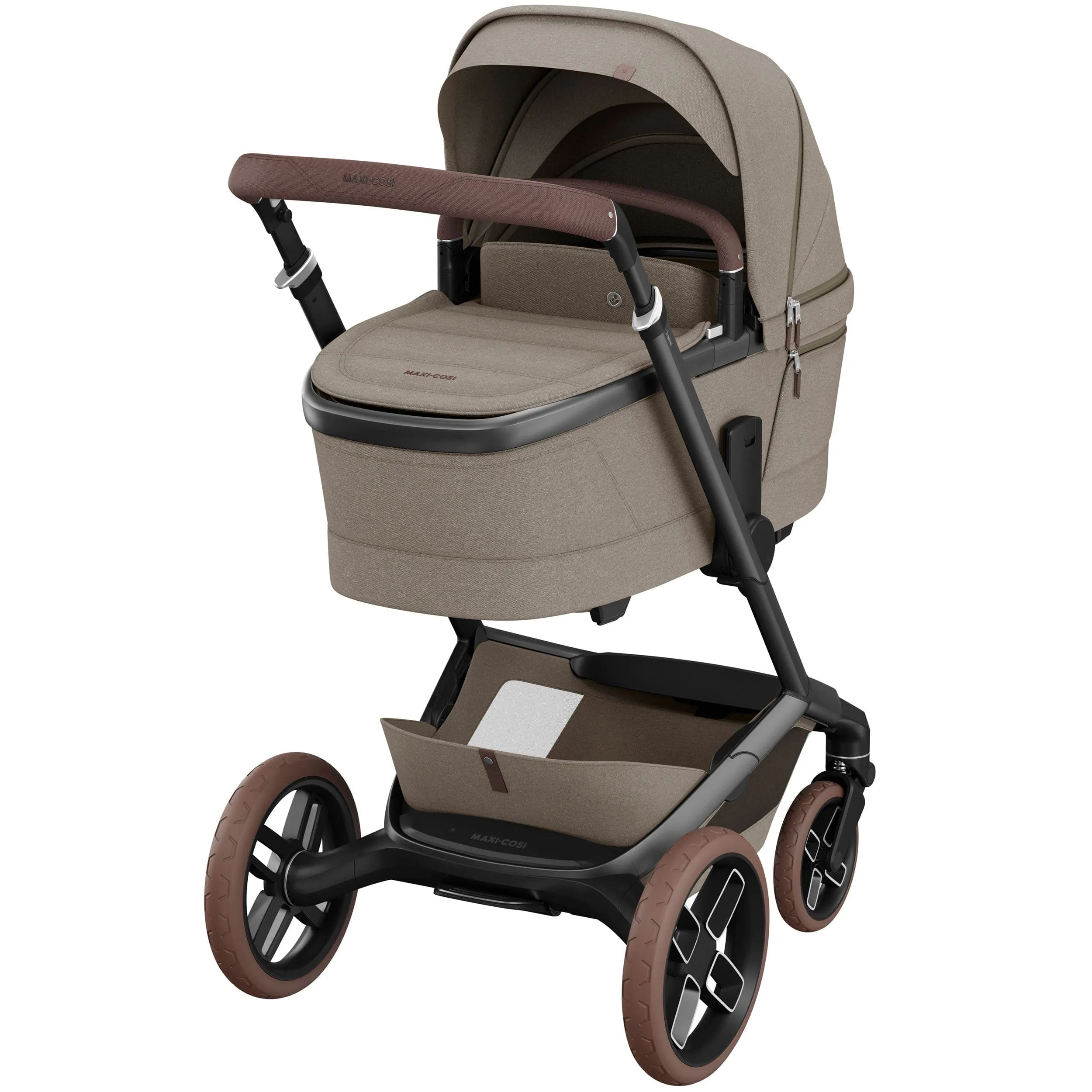 Maxi-Cosi FAME Travel System (Pebble 360 Pro 2 & Base KIT) in Twillic Truffle - Brown Wheels