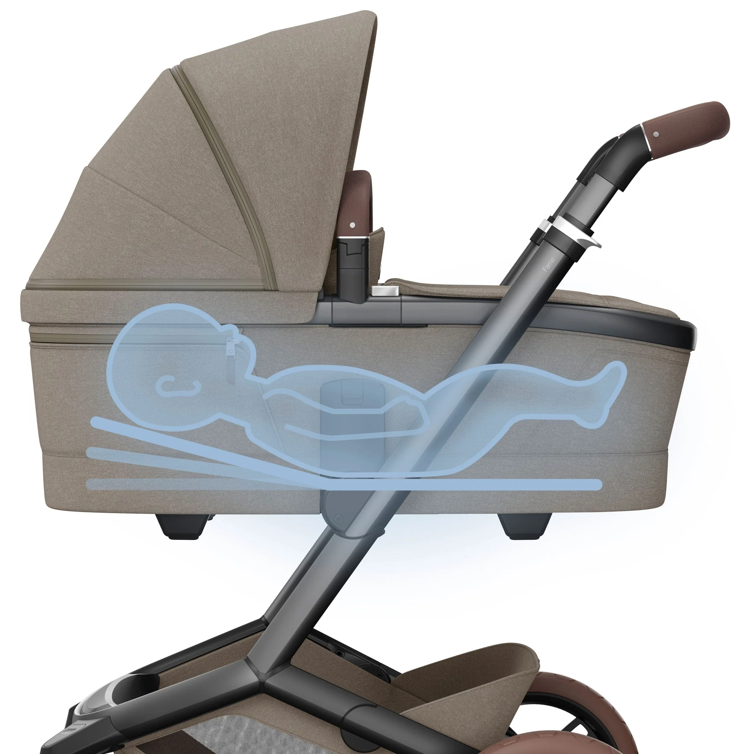 Maxi-Cosi FAME Travel System (Pebble 360 Pro 2 & Base KIT) in Twillic Truffle - Brown Wheels