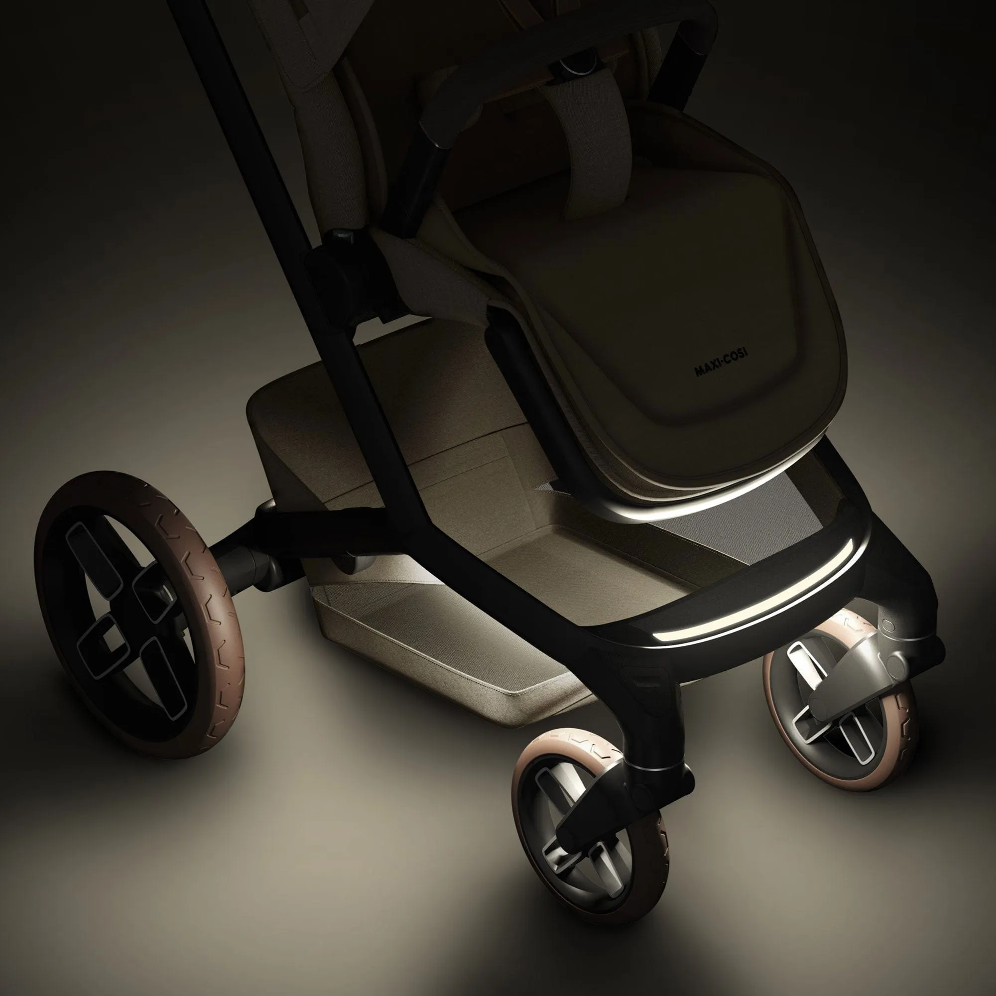 Maxi-Cosi FAME Travel System (Pebble 360 Pro 2 & Base KIT) in Twillic Truffle - Brown Wheels