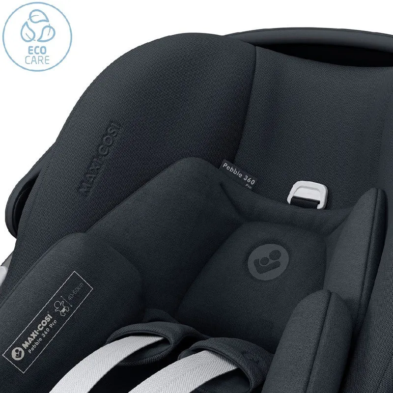MAXI COSI Pebble 360PRO Car Seat & FamilyFix 360PRO Base - Essential Graphite