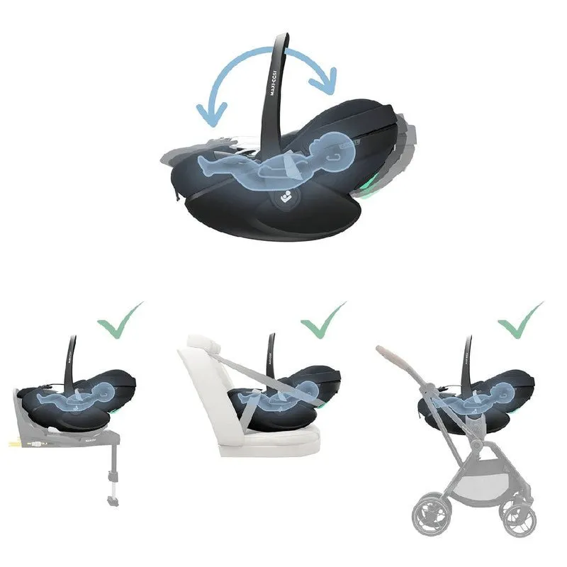 MAXI COSI Pebble 360PRO Car Seat & FamilyFix 360PRO Base - Essential Graphite