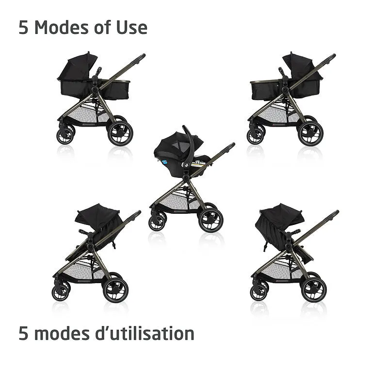 Maxi-Cosi Zelia Luxe 5-in-1 Modular Travel System - Essential Green