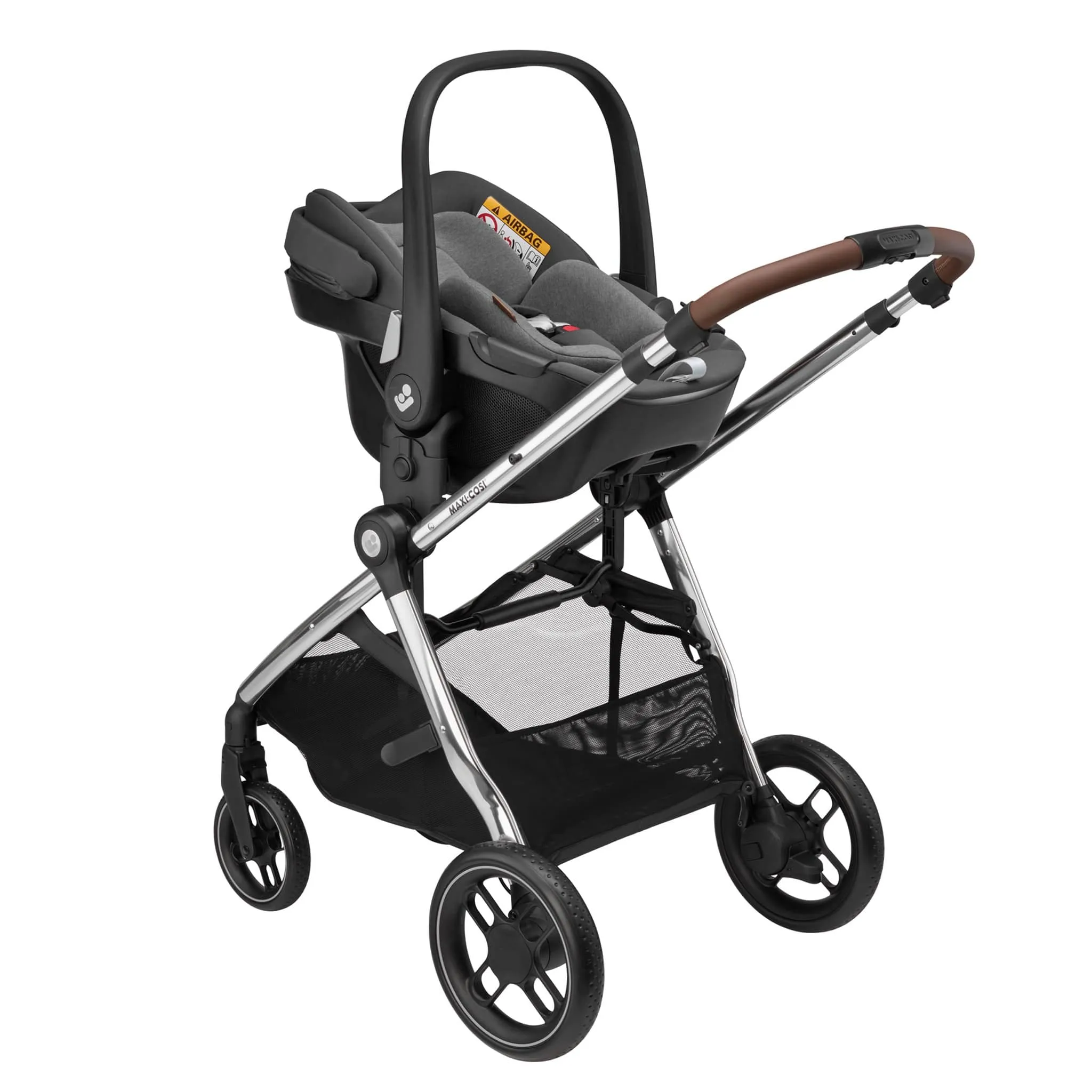 Maxi-Cosi Zelia Luxe Cabriofix i-Size & Base Travel System in Twillic Grey