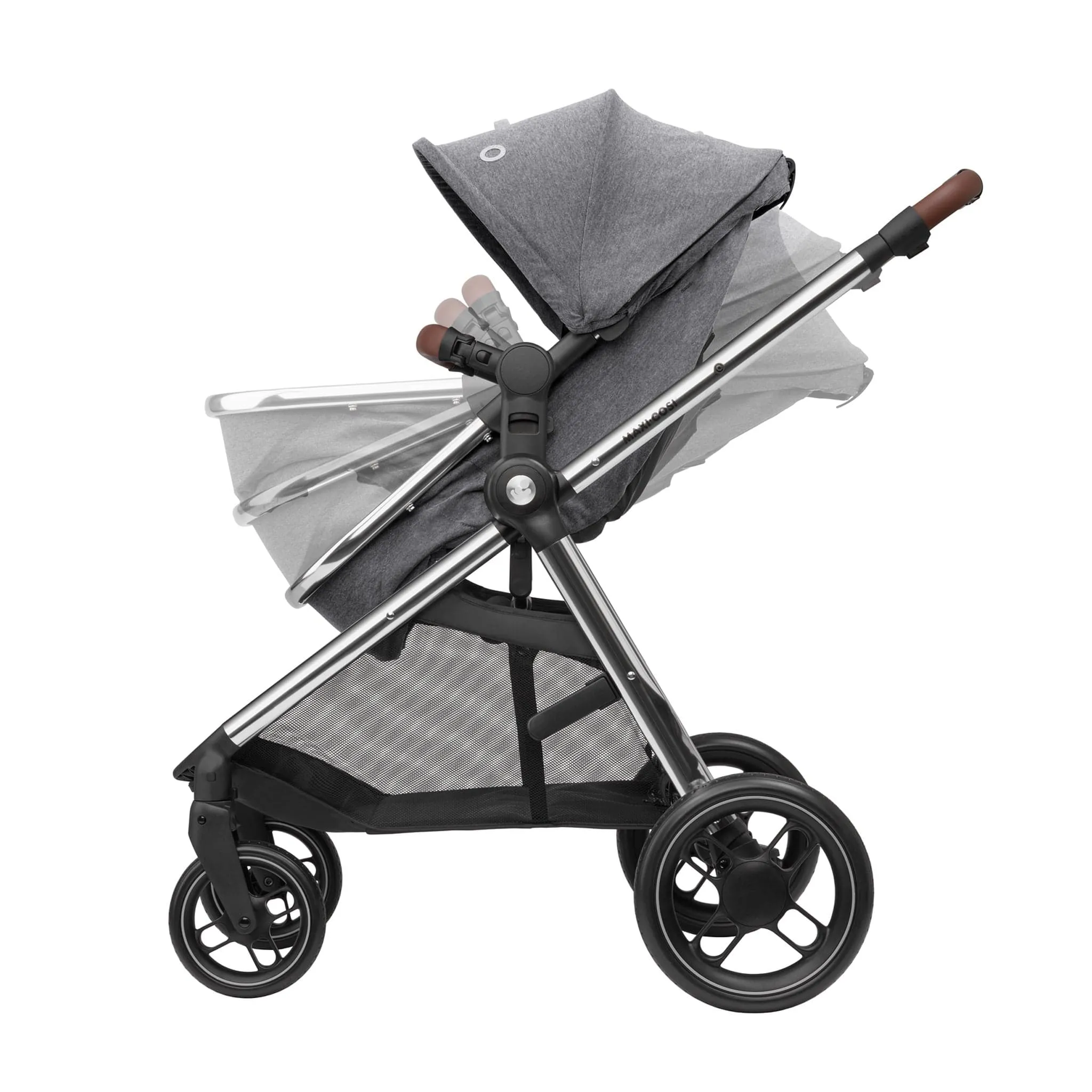 Maxi-Cosi Zelia Luxe Cabriofix i-Size & Base Travel System in Twillic Grey