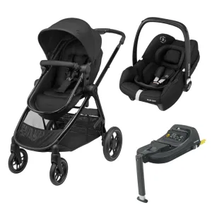 Maxi Cosi Zelia Luxe Cabriofix i-Size & Base Travel System - Twillic Black
