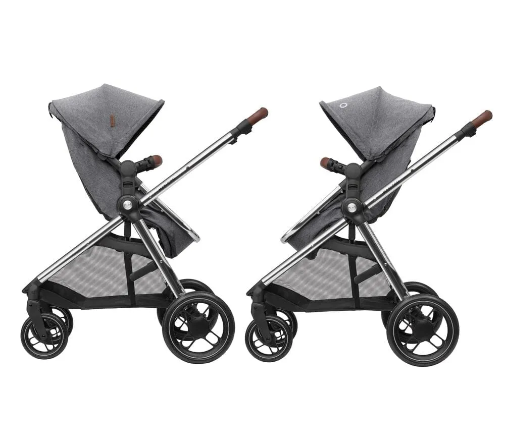 Maxi Cosi Zelia Luxe Cabriofix i-Size & Base Travel System - Twillic Grey
