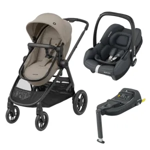 Maxi Cosi Zelia Luxe Cabriofix i-Size & Base Travel System - Twillic Truffle