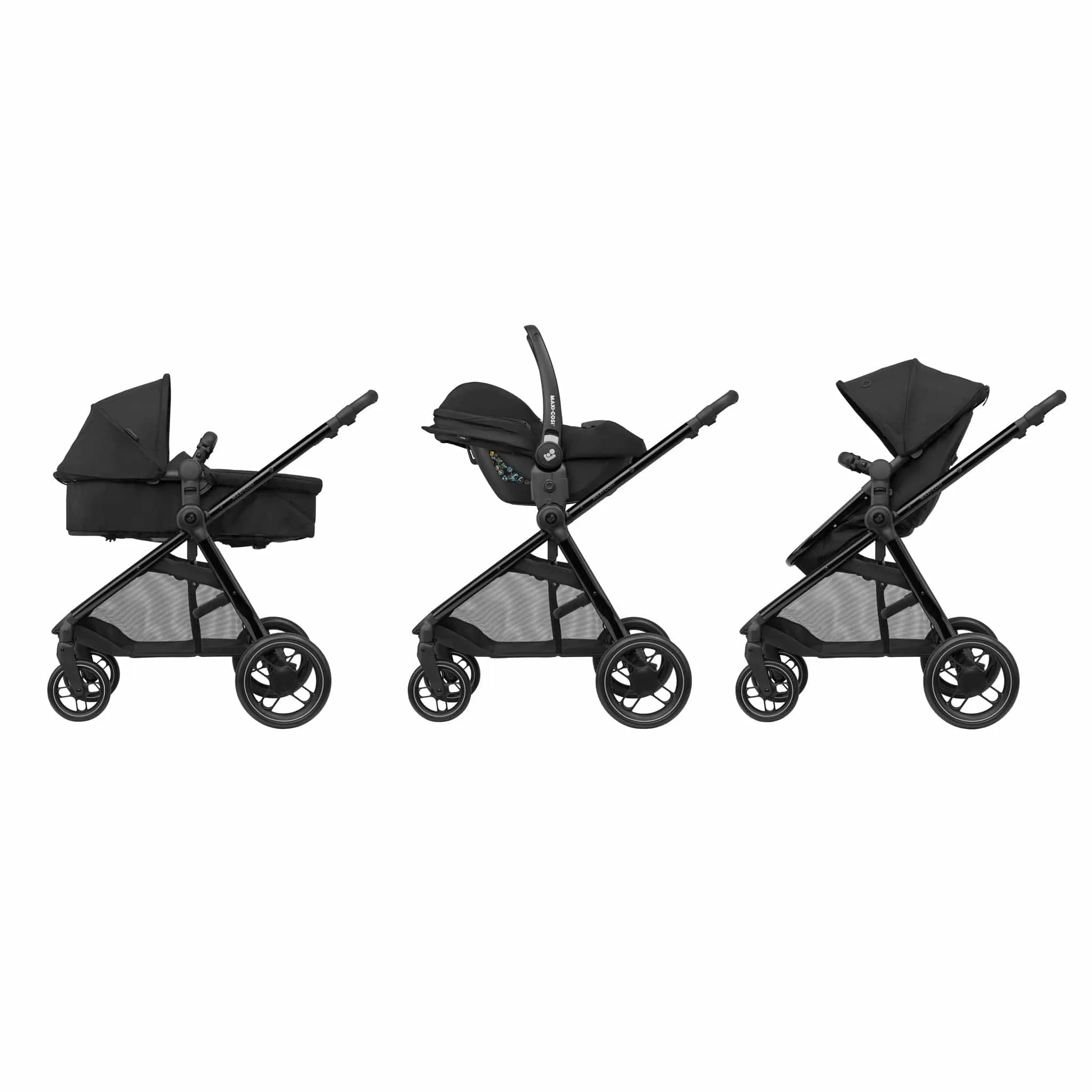 Maxi-Cosi Zelia Luxe with Cabriofix i-Size Travel System in Twillic Black
