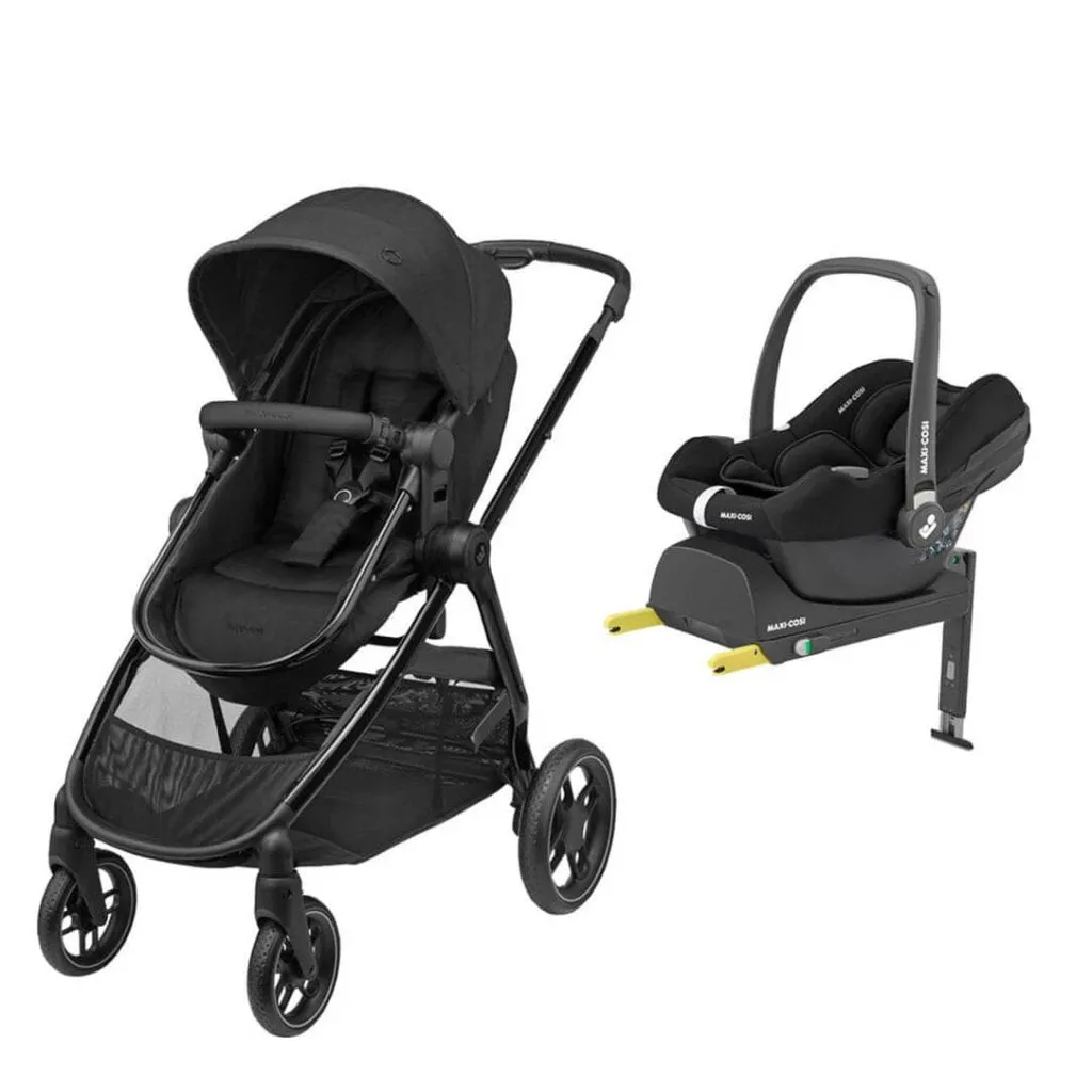 MAXI COSI Zelia3 Luxe Cabriofix i-Size & Base Travel System - Twillic Black