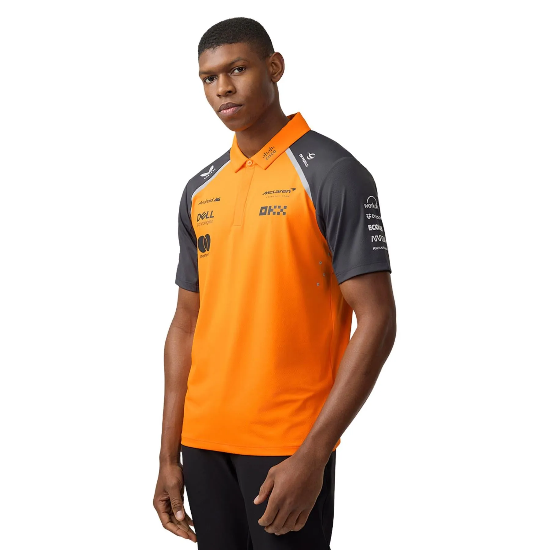 McLaren F1 Men's Replica Team Polo Shirt | Papaya | 2025