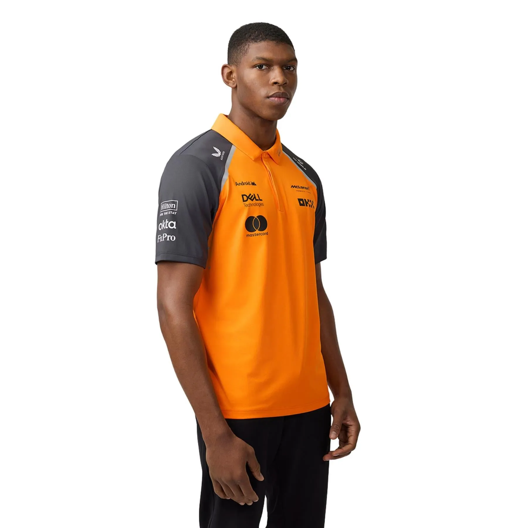 McLaren F1 Men's Replica Team Polo Shirt | Papaya | 2025