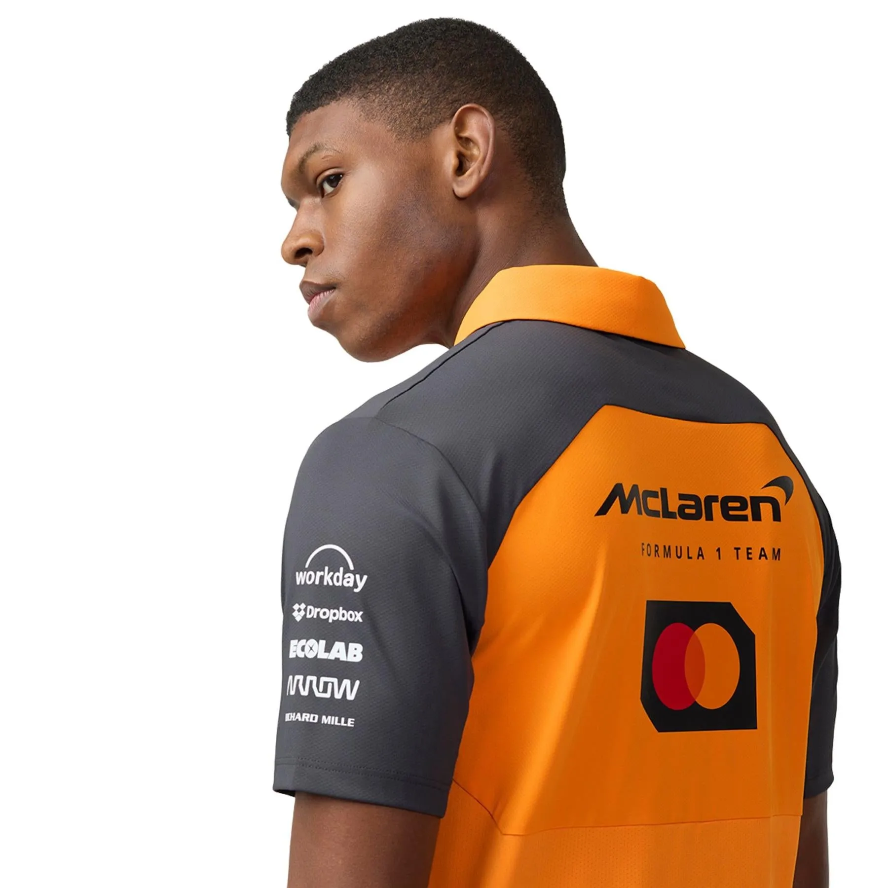 McLaren F1 Men's Replica Team Polo Shirt | Papaya | 2025