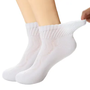 MD Ankle Bamboo Non-Binding Moisture Wicking Cushion Quarter Socks (2 Pairs)