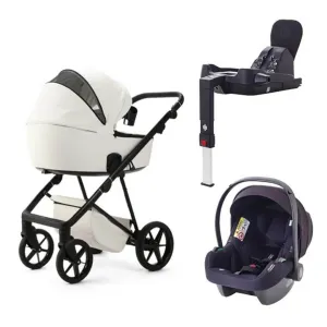 MEE-GO Milano Evo 3in1 Bundle Plus Base - Luxe - Pearl White