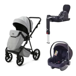 MEE-GO Milano Evo 3in1 Bundle Plus Base - Luxe - Stone Grey