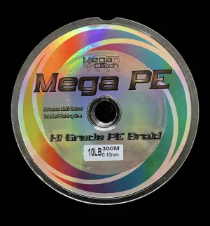 Mega PE Braided Line 10M Interval 300M Multi Size Fishing Tackle