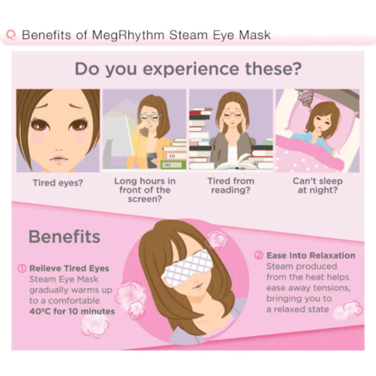 MegRhythm Gentle Steam Eye Mask -#Citrus 12pcs