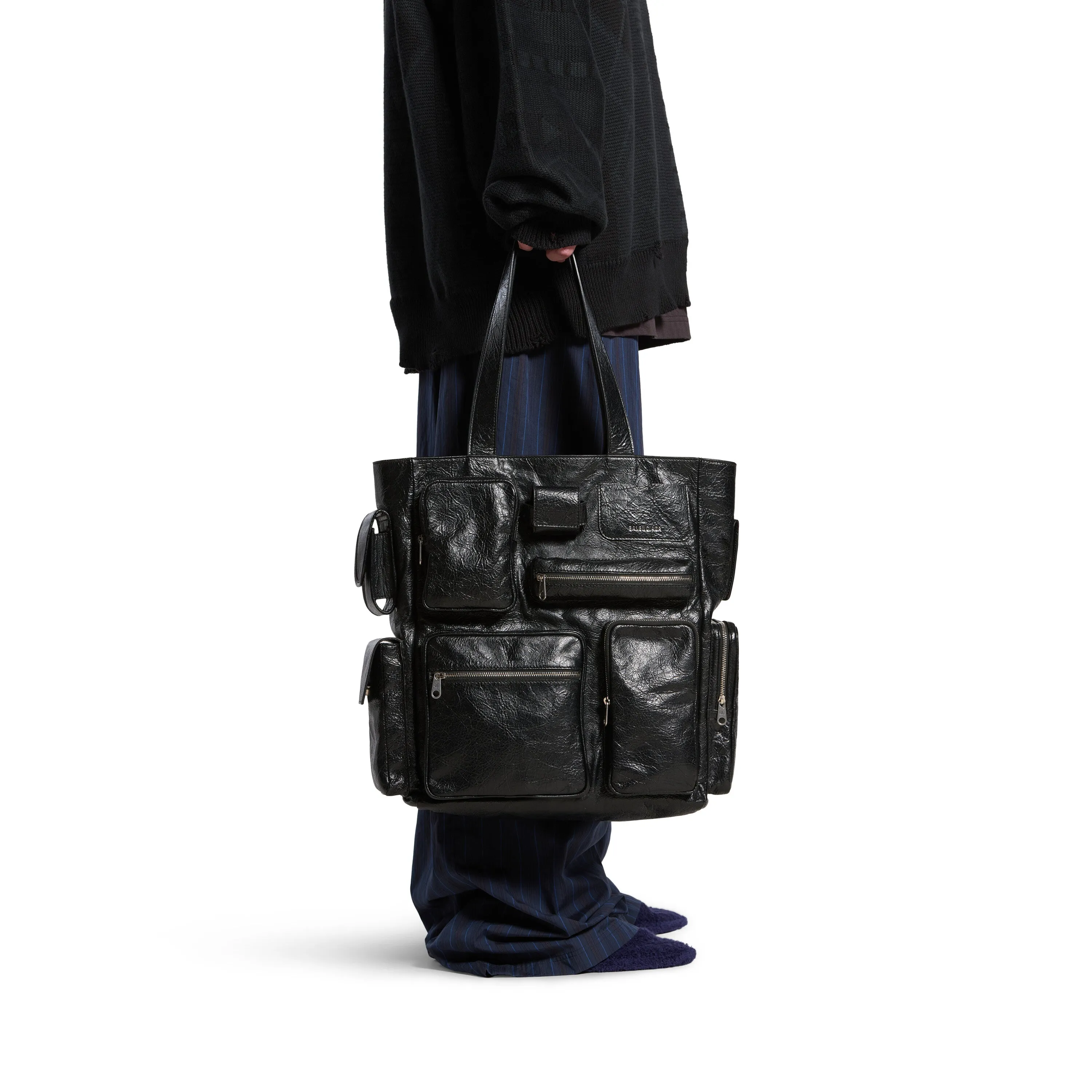 Men's Superbusy Tote Bag In Black