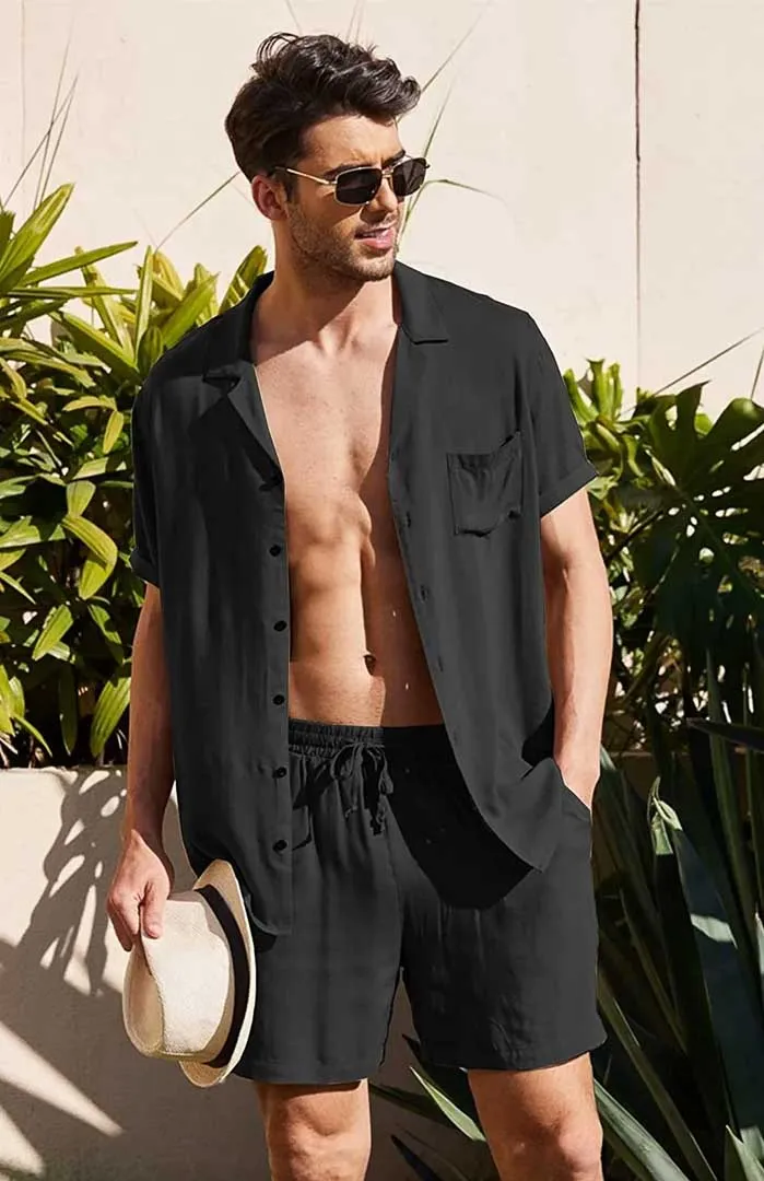 Men's White Egyptian Cotton Summer Co-ord Set