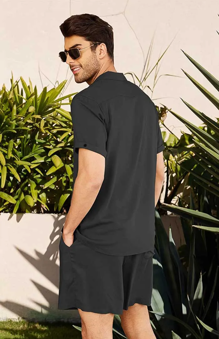 Men's White Egyptian Cotton Summer Co-ord Set