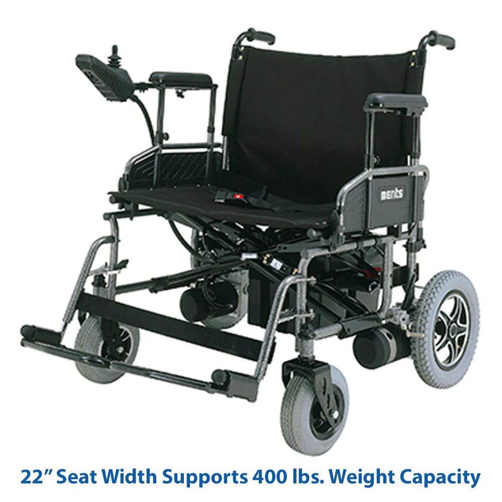 Merits Health Travel-Ease Folding Power Chair (300 - 700 lbs capacity)