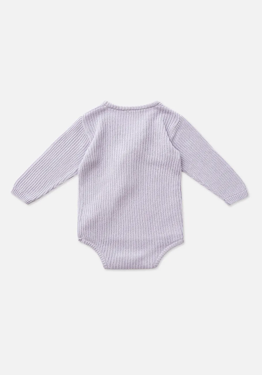 Miann & Co Baby - Knit Wrap Bodysuit - Lavender