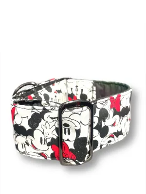 Mickey Mouse Greyhound whippet Martingale collar cotton wide super soft