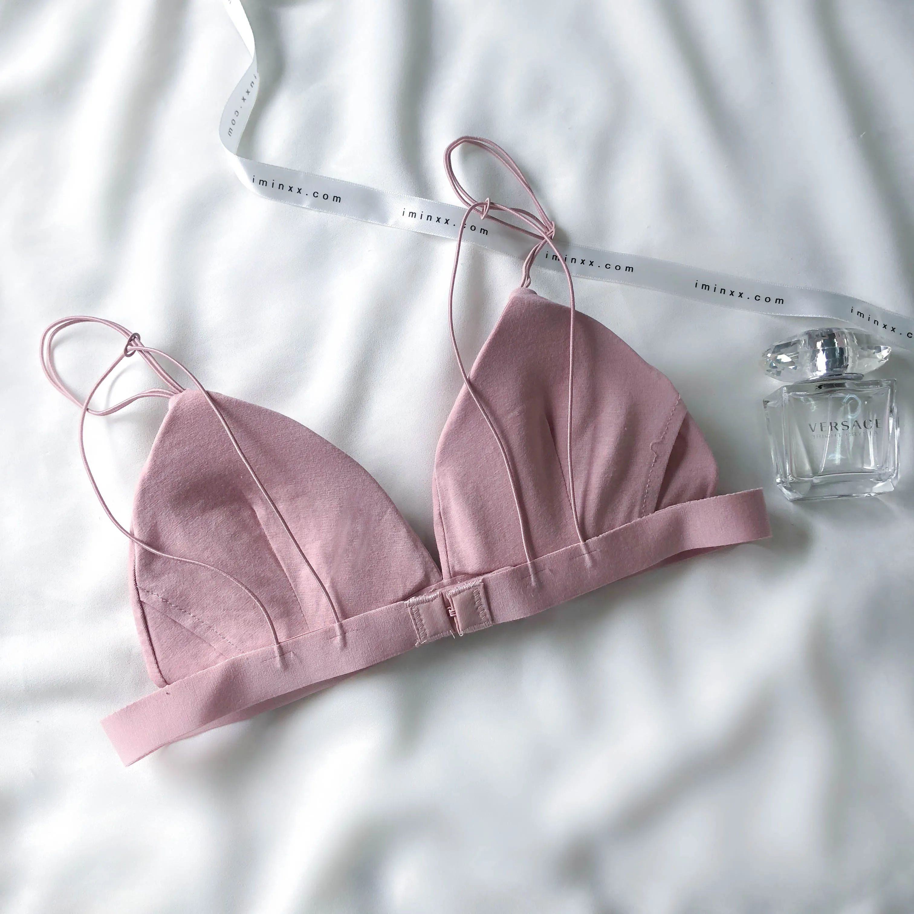 Midnight Muse Bralette in Muted Pink (Size XL Only)