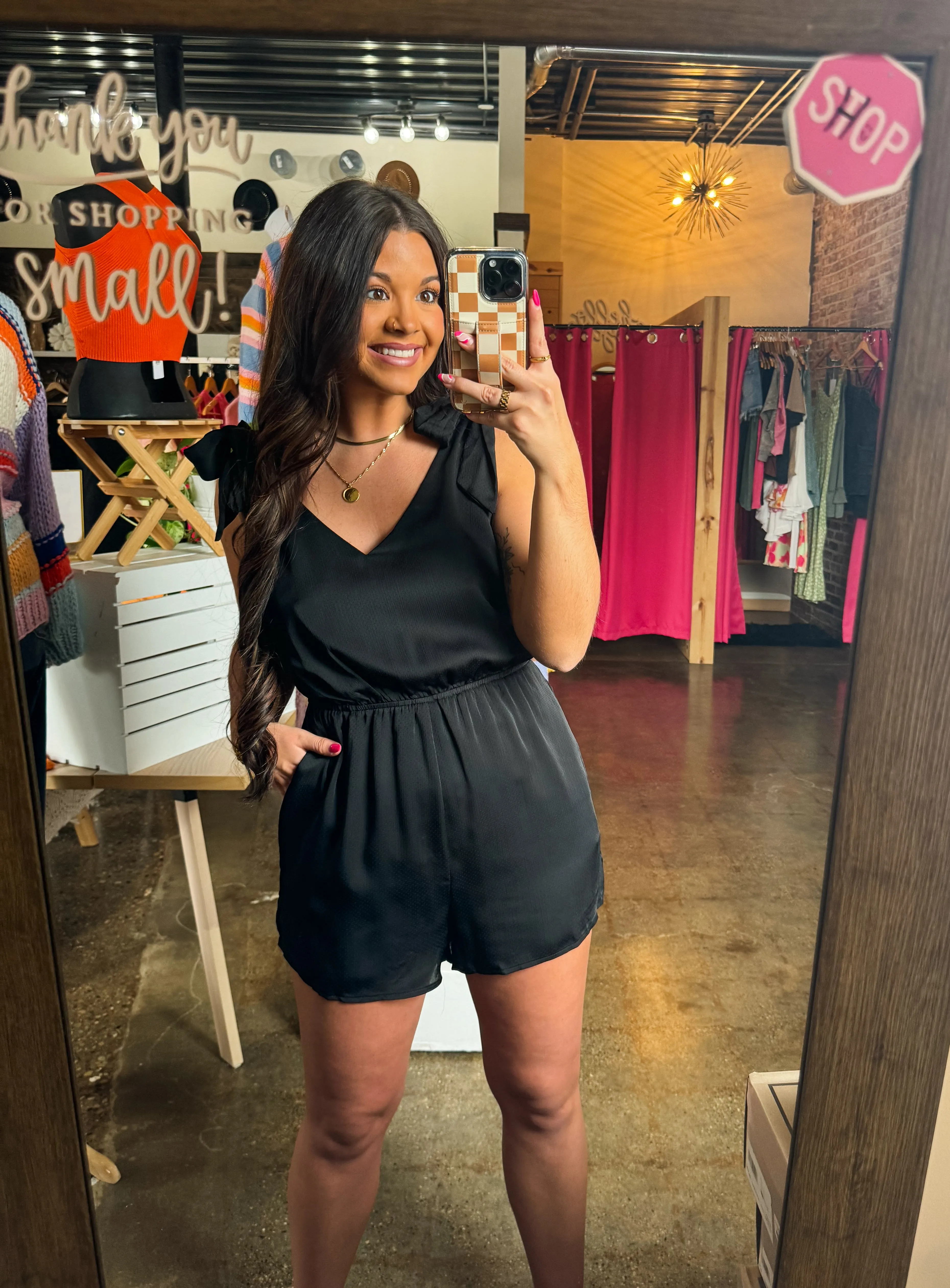 MIDNIGHTS ROMPER-BLACK