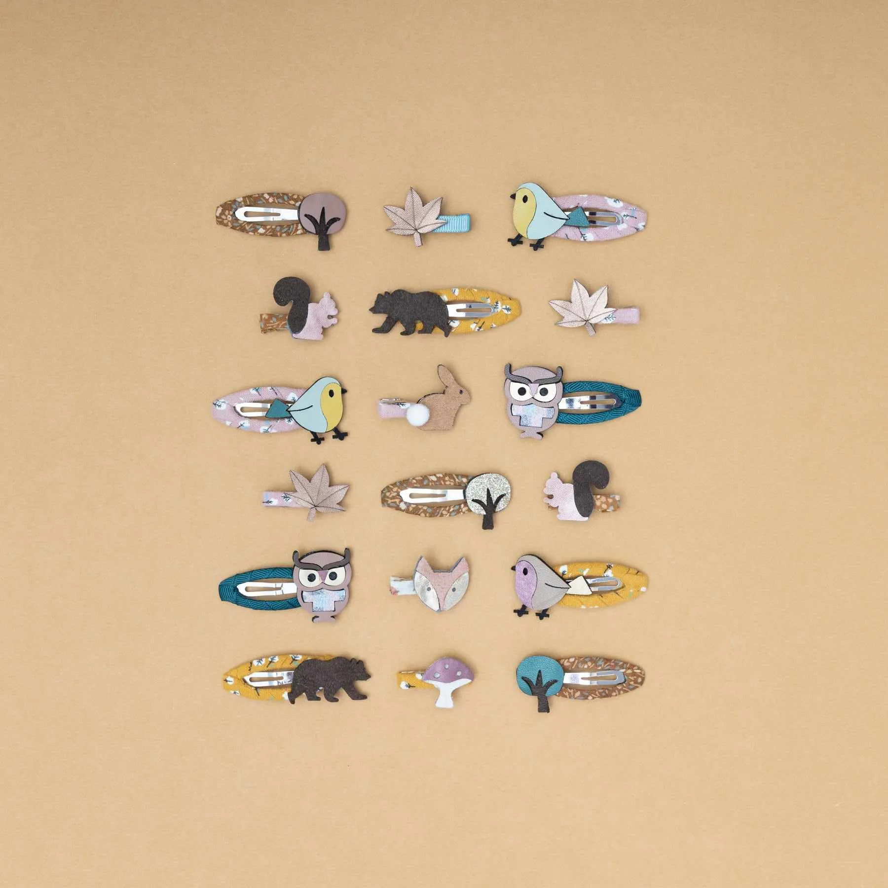 Mimi & Lula - Autumn Tree hair clic clacs - set of 4