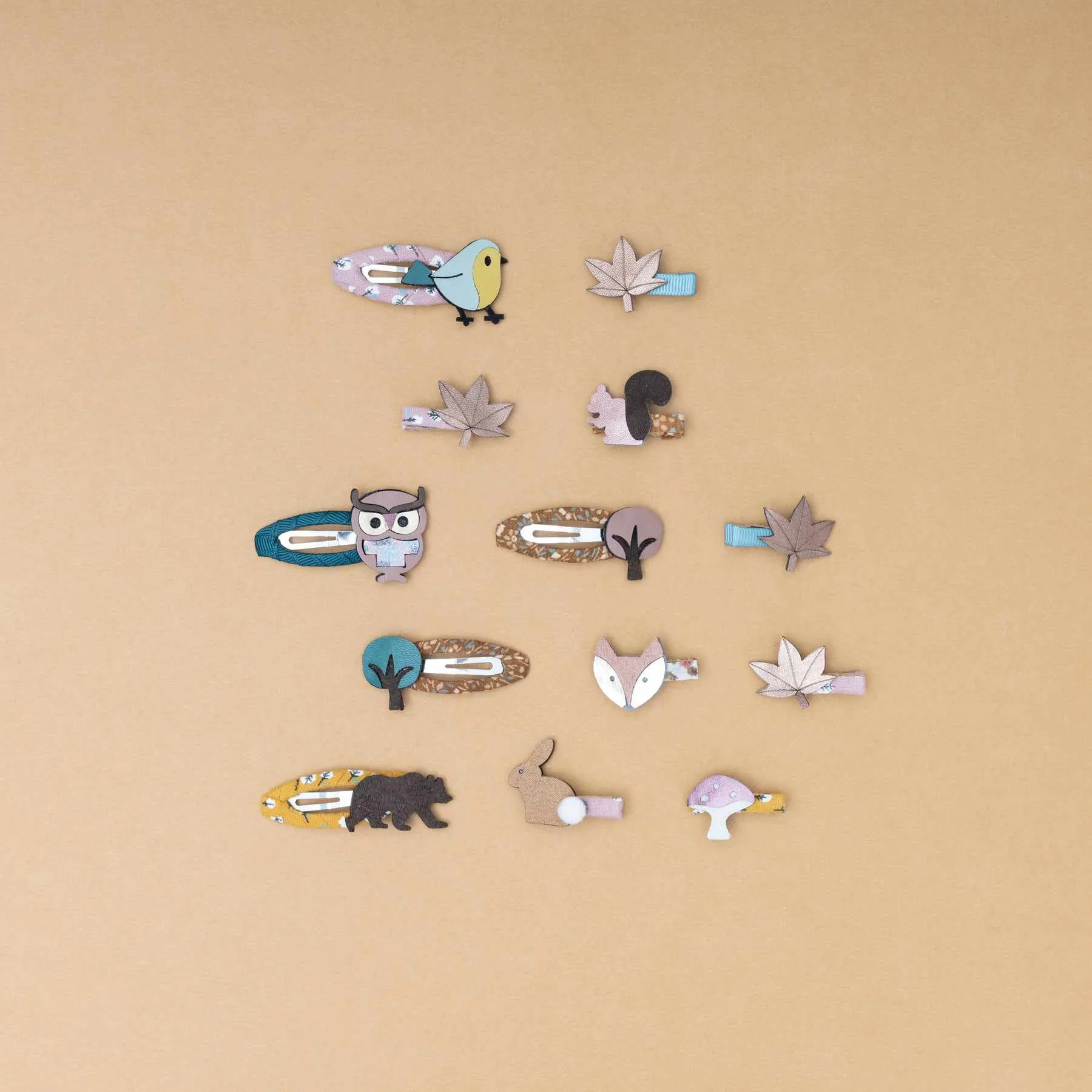 Mimi & Lula - Autumn Tree hair clic clacs - set of 4