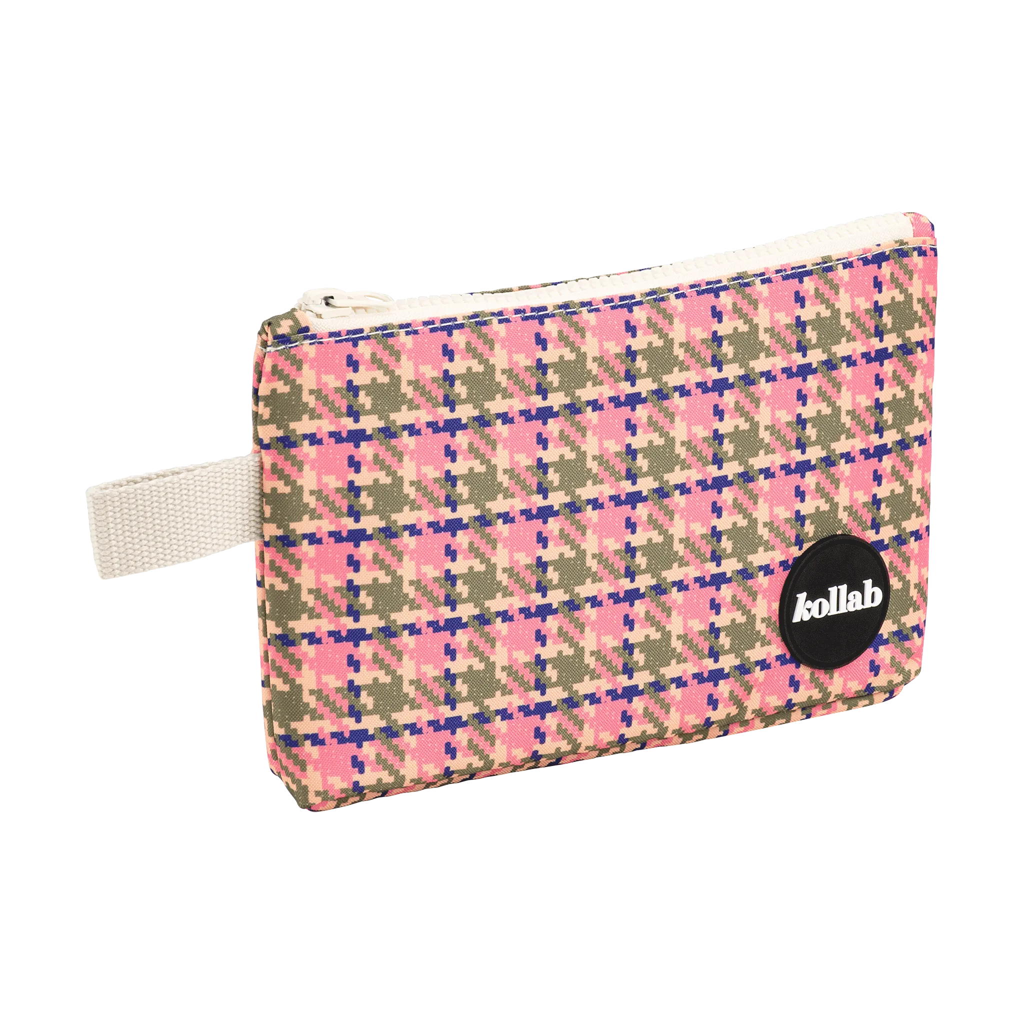 Mini Pouch Pink Houndstooth