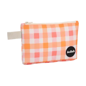 Mini Pouch Watermelon Peach Check