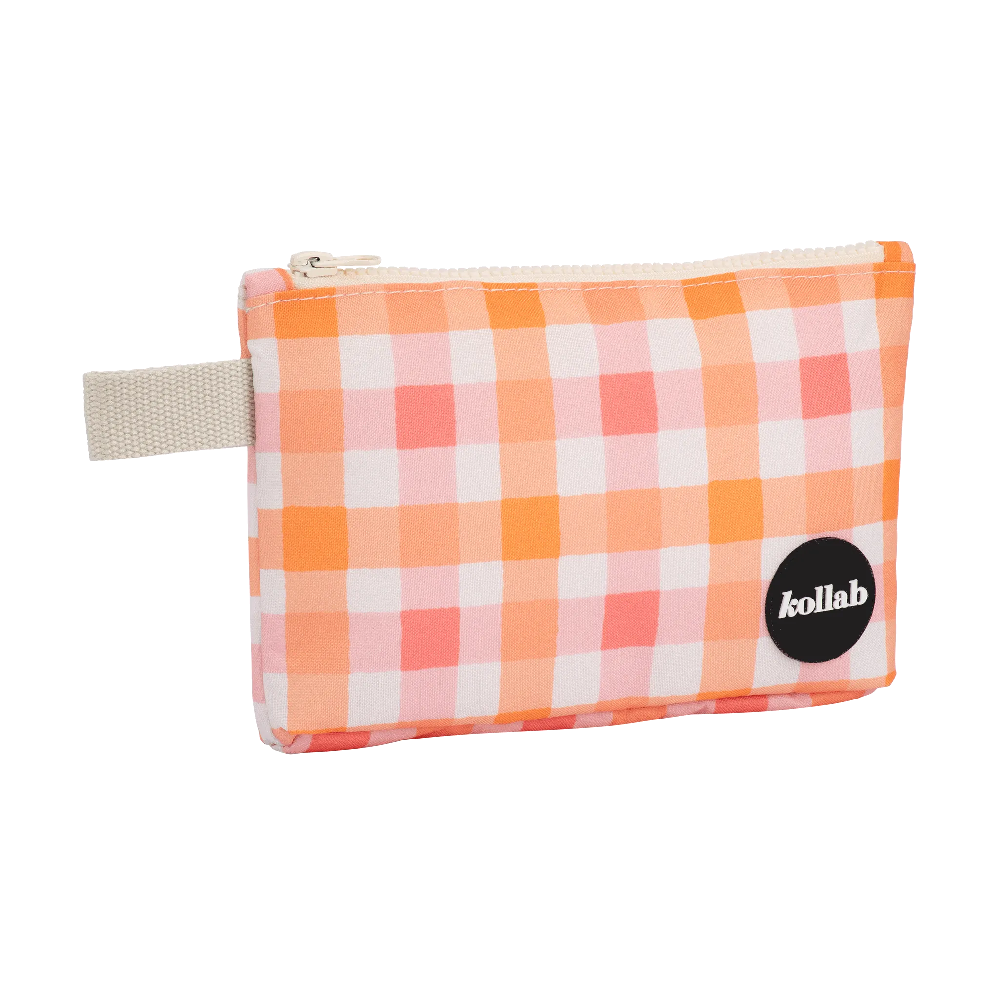 Mini Pouch Watermelon Peach Check