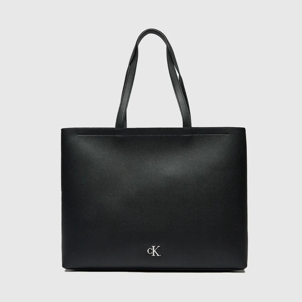 Minimal Slim Tote Bag - Black