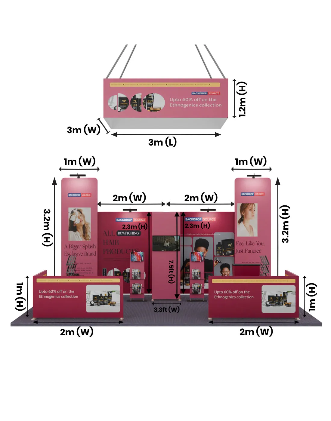 Modular Booth Kits 6m - Model 07