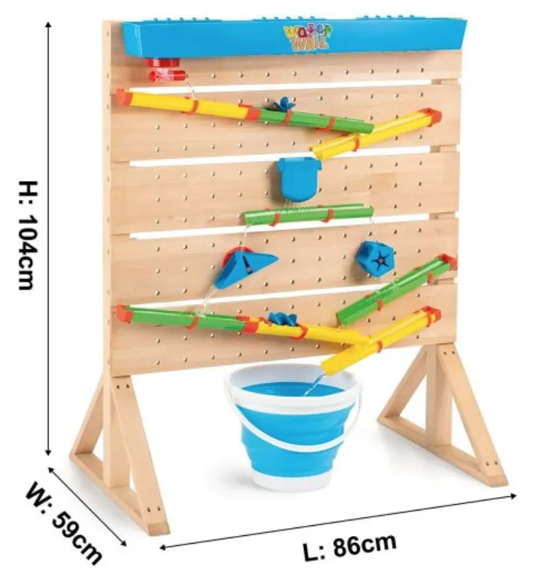 Montessori Outdoor Eco Wood Waterwall | Childrens Water Play | 3 Years 