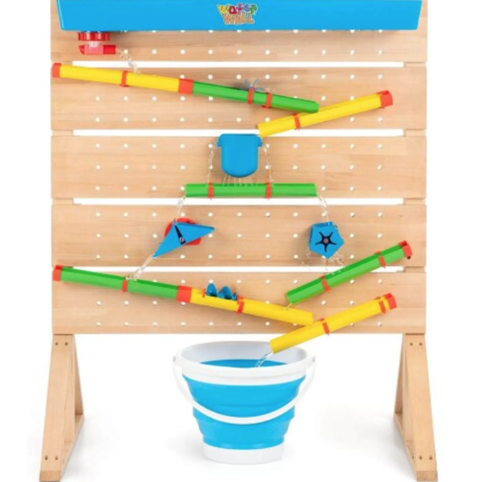 Montessori Outdoor Eco Wood Waterwall | Childrens Water Play | 3 Years 