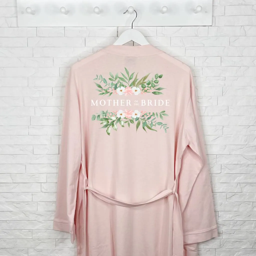 Mother Of The Bride Pink Floral Wedding Dressing Gown