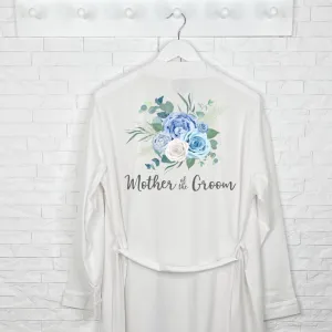Mother Of The Groom Blue Floral Wedding Dressing Gown