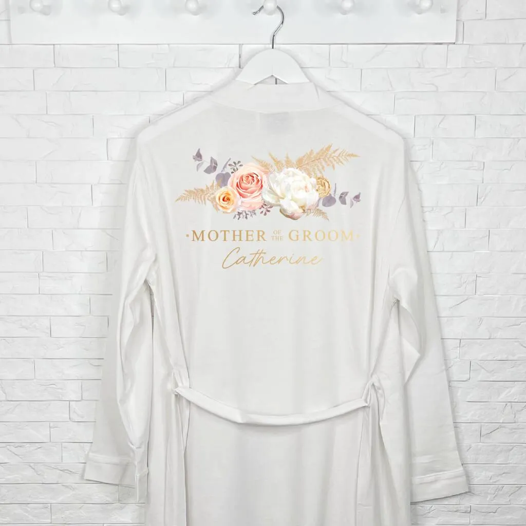 Mother Of The Groom Pampas Floral Wedding Dressing Gown