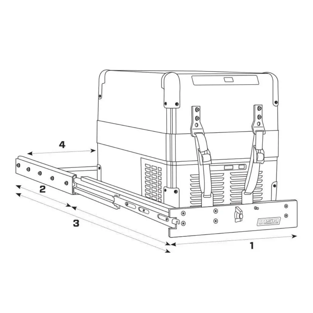 MSA 4x4 Straight Fridge Slide SL45