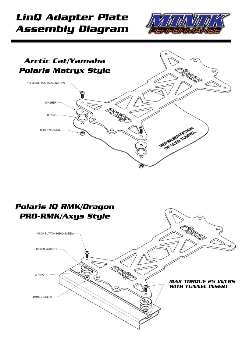 MTNTK Gen2 LinQ Adapter Plate NATURAL ALUMINUM