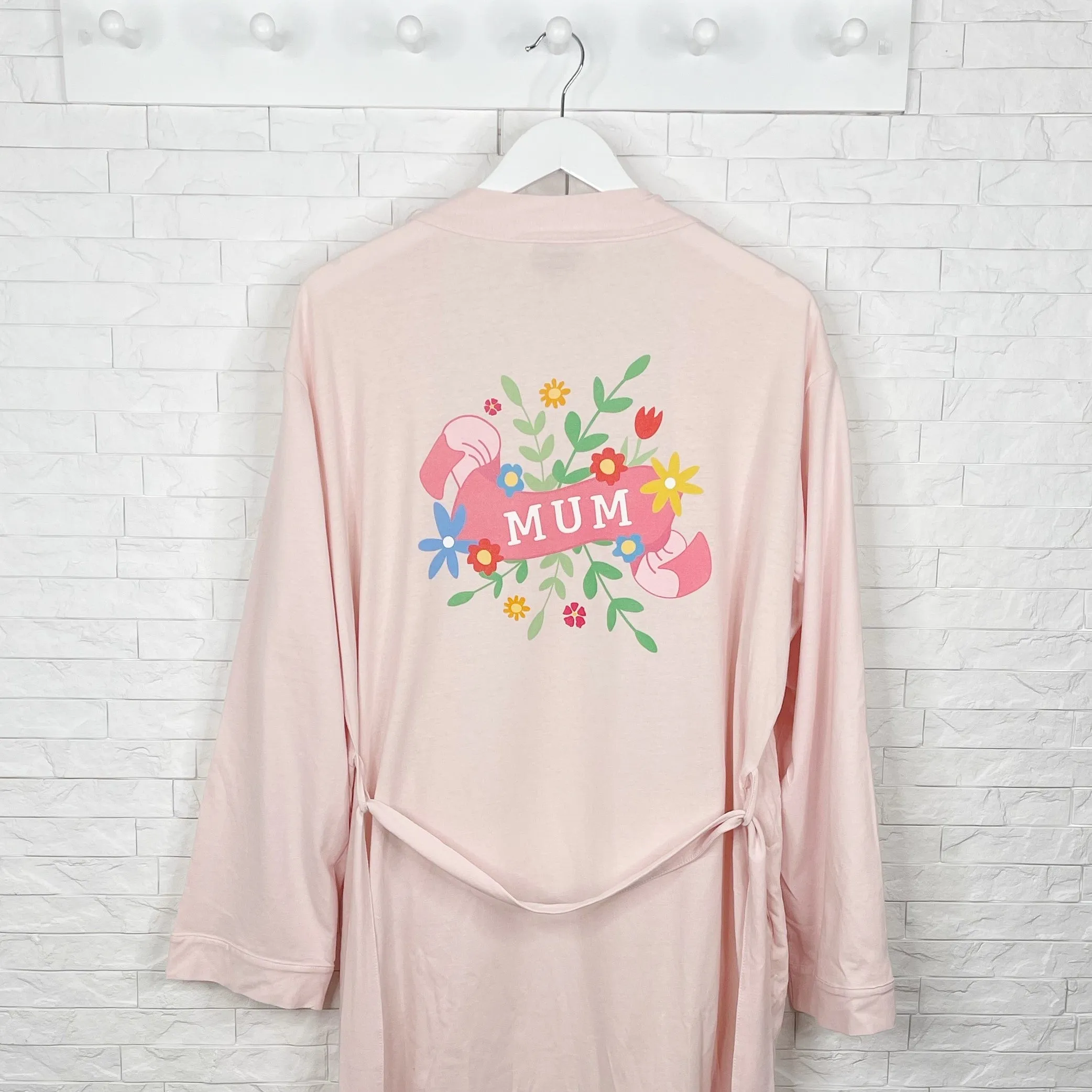 Mum Scroll Dressing Gown With Flowers